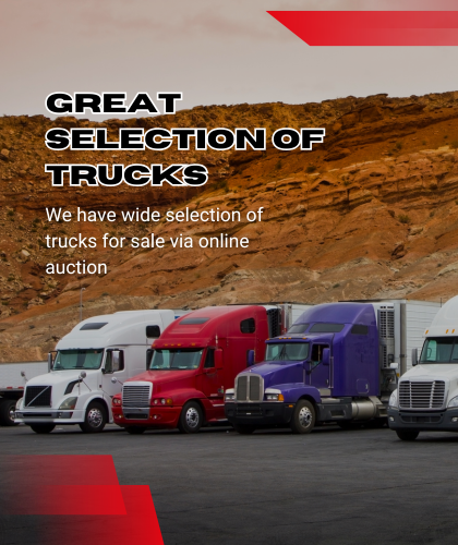 great selections of trucks banner for mobile